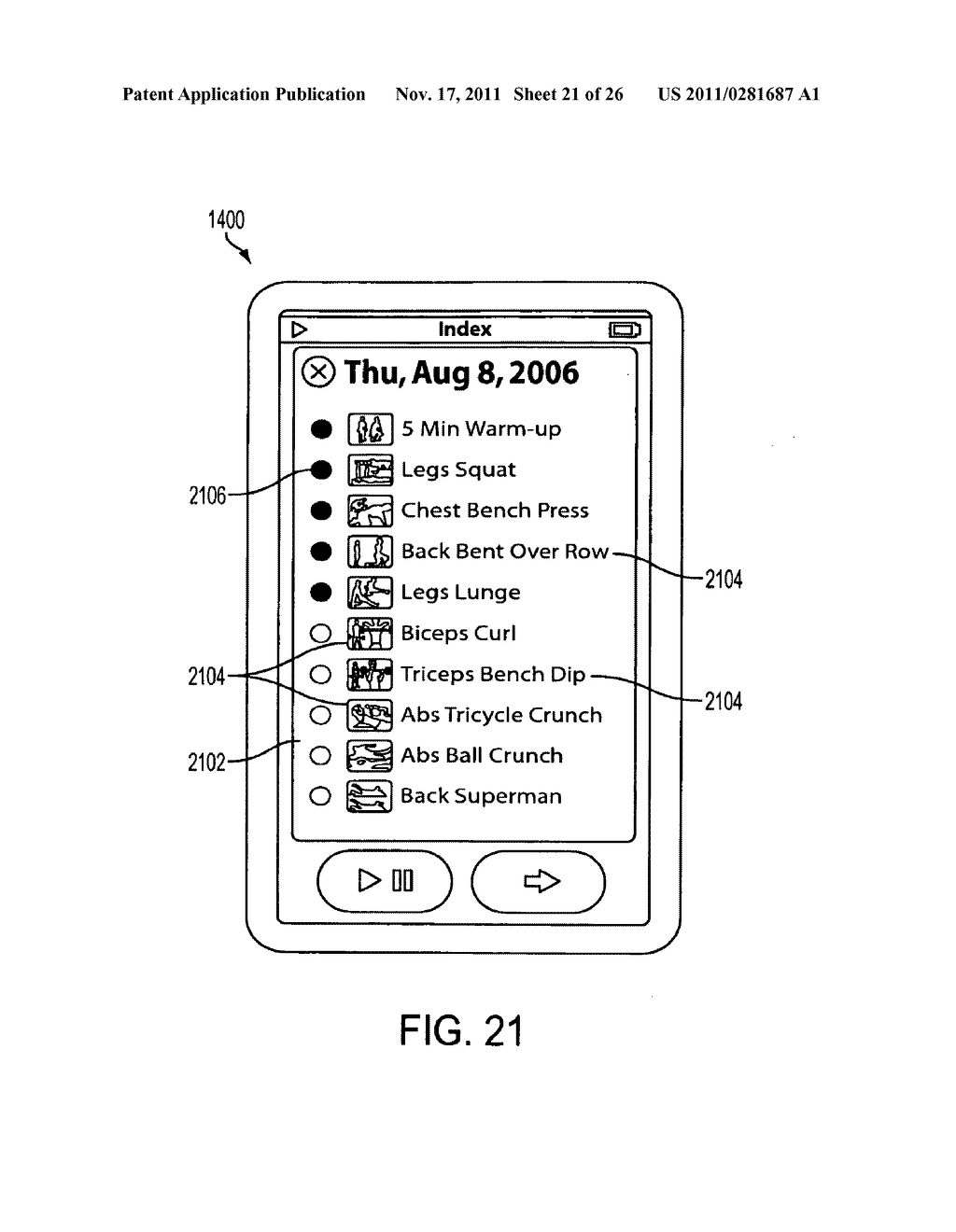 SYSTEMS AND METHODS FOR PROVIDING AUDIO AND VISUAL CUES VIA A PORTABLE     ELECTRONIC DEVICE - diagram, schematic, and image 22