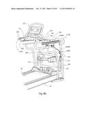 EXERCISE TREADMILL FOR SIMULATING PUSHING AND PULLING ACTIONS AND EXERCISE     METHOD THEREFOR diagram and image