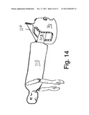 Training dummy assembly for doing stand-up drills and ground drills diagram and image