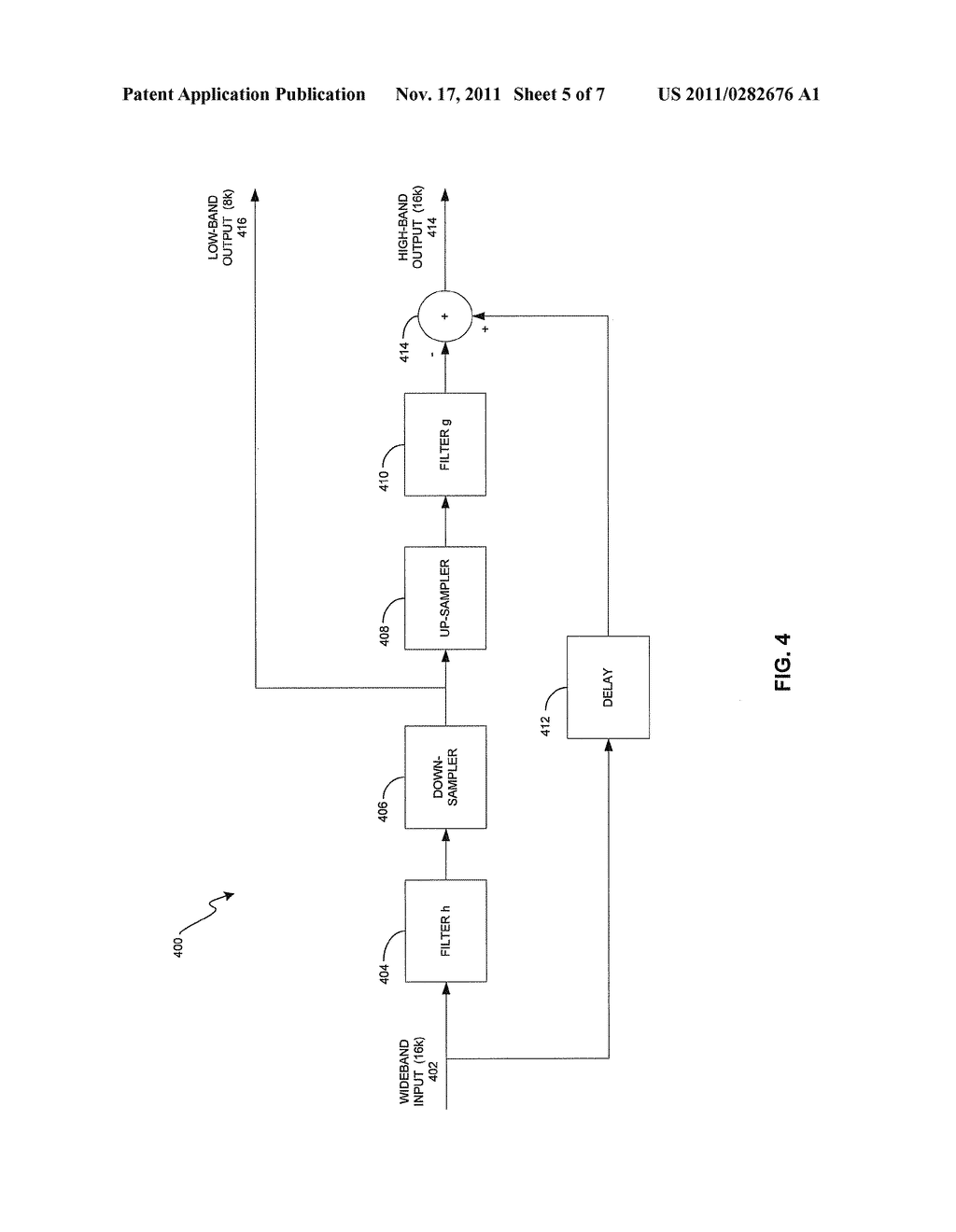 Method and System for Dual Mode Subband Acoustic Echo Canceller with     Integrated Noise Suppression - diagram, schematic, and image 06