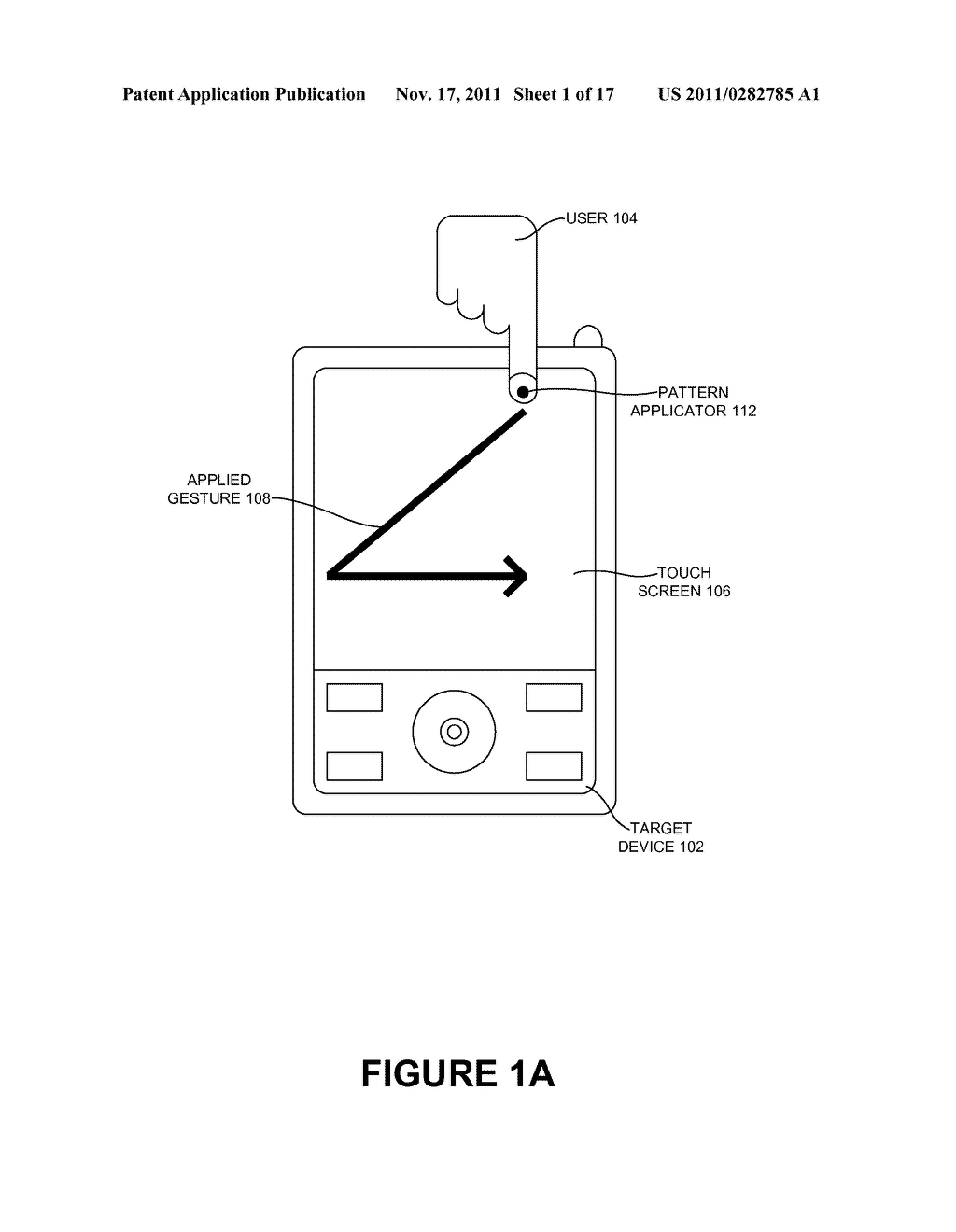 GESTURE BASED AUTHENTICATION FOR WIRELESS PAYMENT BY A MOBILE ELECTRONIC     DEVICE - diagram, schematic, and image 02