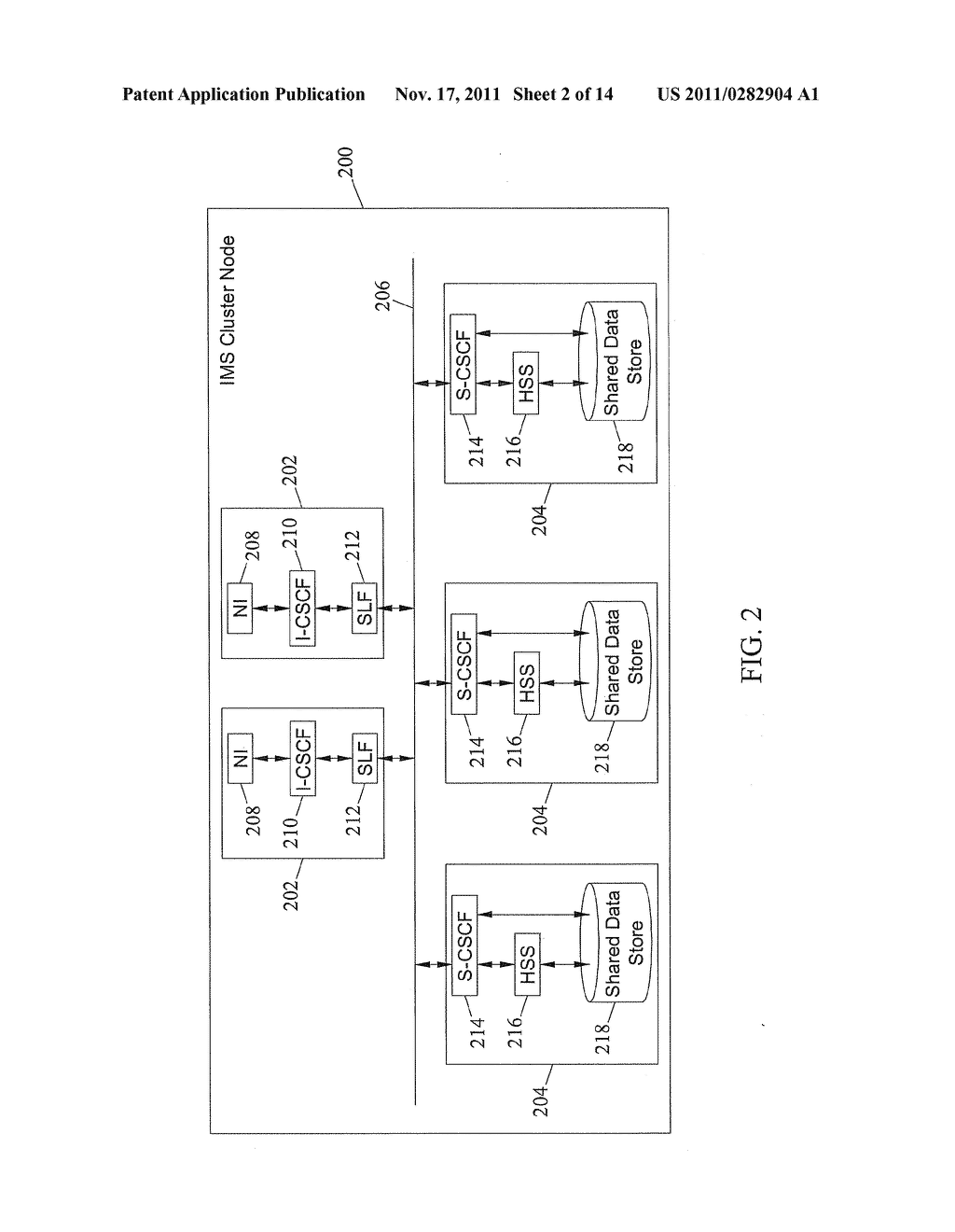 METHODS, SYSTEMS, AND COMPUTER PROGRAM PRODUCTS FOR CLUSTERING AND     COMMUNICATING BETWEEN INTERNET PROTOCOL MULTIMEDIA SUBSYSTEM (IMS)     ENTITIES AND FOR SUPPORTING DATABASE ACCESS IN AN IMS NETWORK ENVIRONMENT - diagram, schematic, and image 03