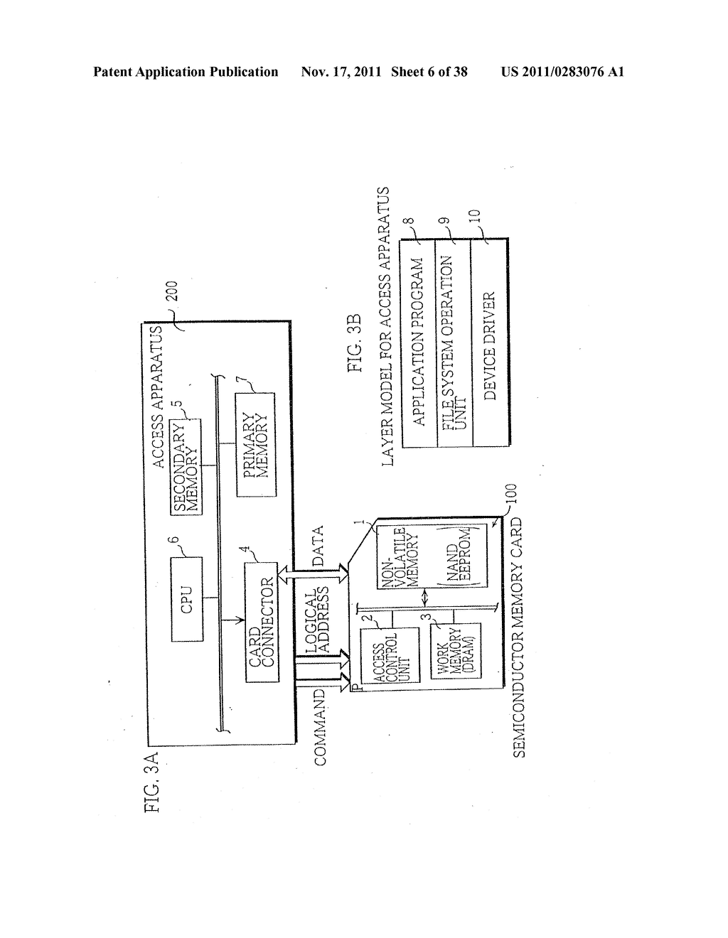 SEMICONDUCTOR MEMORY CARD ACCESS APPARATUS, A COMPUTER-READABLE RECORDING     MEDIUM, AN INITIALIZATION METHOD, AND A SEMICONDUCTOR MEMORY CARD - diagram, schematic, and image 07