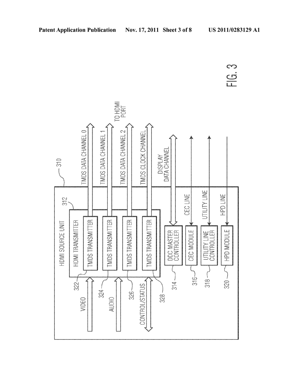 SYSTEM AND METHOD FOR OPERATING AN ELECTRONIC DEVICE HAVING AN HDMI PORT     THAT IS SHARED BETWEEN HDMI SOURCE FUNCTION AND AN HDMI SINK FUNCTION OF     THE ELECTRONIC DEVICE - diagram, schematic, and image 04