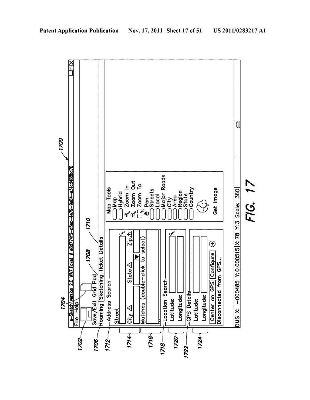 METHODS, APPARATUS AND SYSTEMS FOR GENERATING SEARCHABLE ELECTRONIC     RECORDS OF UNDERGROUND FACILITY  LOCATE AND/OR MARKING OPERATIONS - diagram, schematic, and image 18