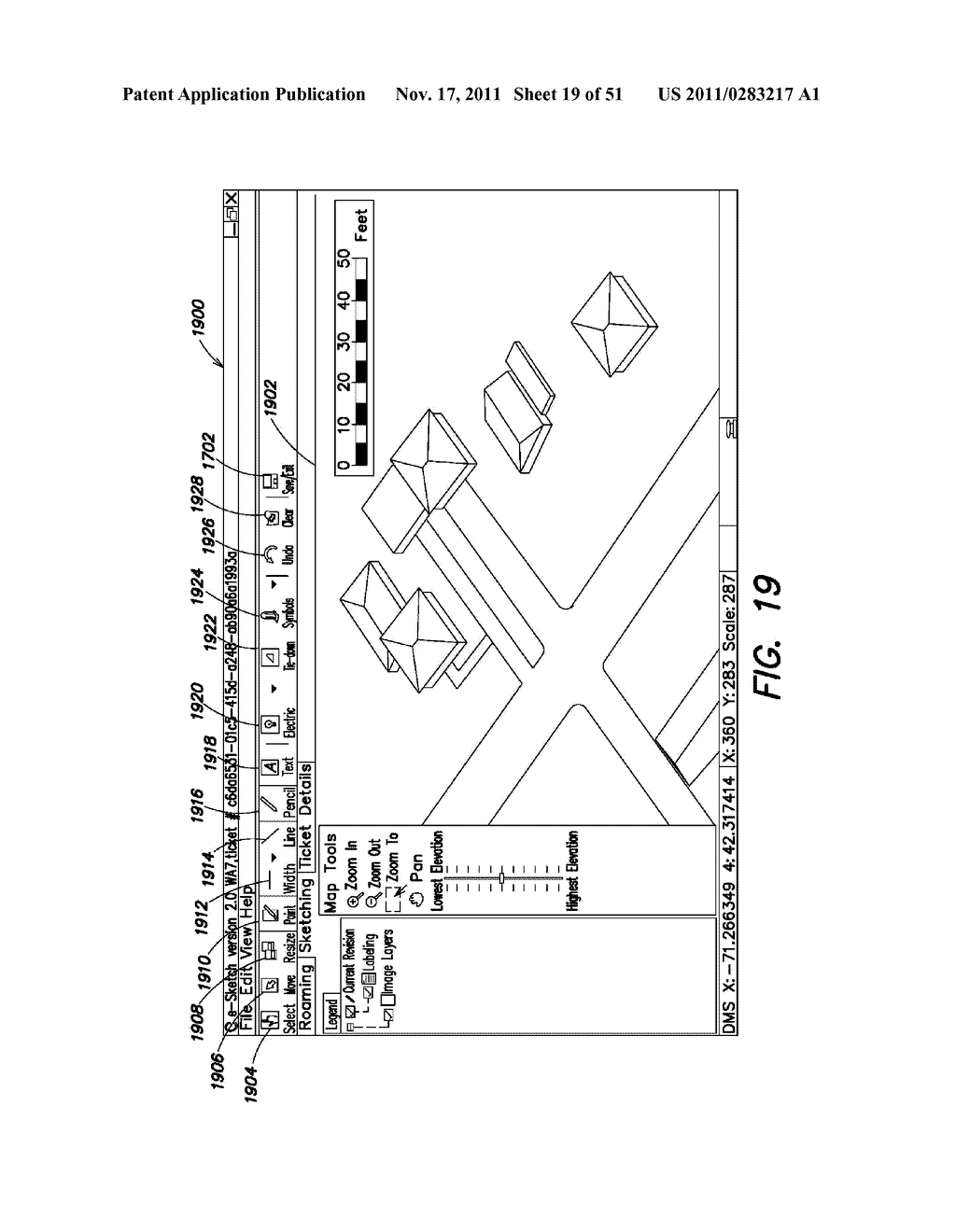 METHODS, APPARATUS AND SYSTEMS FOR GENERATING SEARCHABLE ELECTRONIC     RECORDS OF UNDERGROUND FACILITY  LOCATE AND/OR MARKING OPERATIONS - diagram, schematic, and image 20