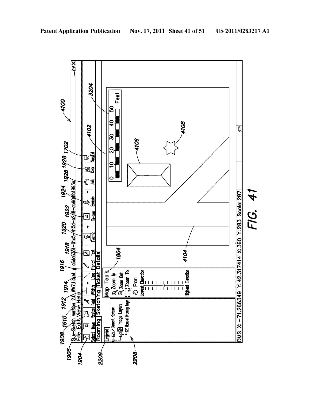 METHODS, APPARATUS AND SYSTEMS FOR GENERATING SEARCHABLE ELECTRONIC     RECORDS OF UNDERGROUND FACILITY  LOCATE AND/OR MARKING OPERATIONS - diagram, schematic, and image 42