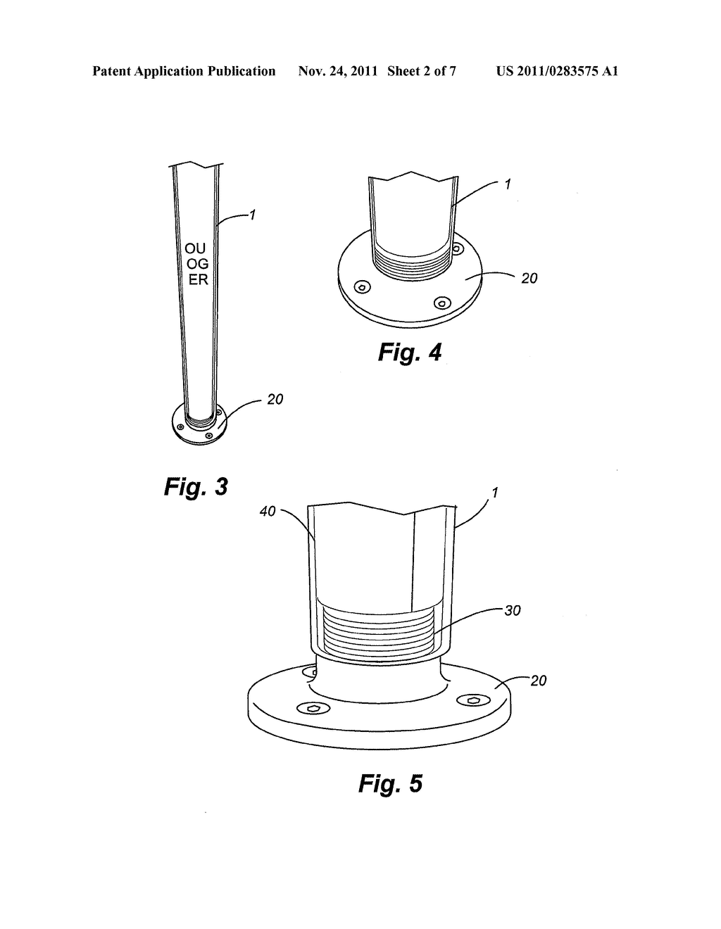 TUBE-LIKE ADVERTISING DEVICE THAT IS FIXED BETWEEN TWO STRUCTURAL MEMBERS     AND INCLUDES A CLEAR OUTER MEMBER - diagram, schematic, and image 03