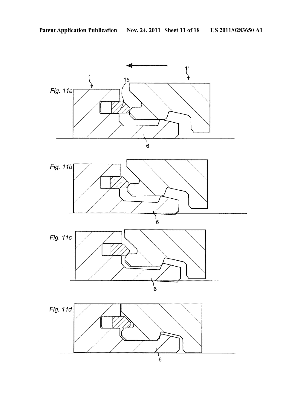 MECHANICAL LOCKING OF FLOOR PANELS WITH A FLEXIBLE BRISTLE TONGUE - diagram, schematic, and image 12