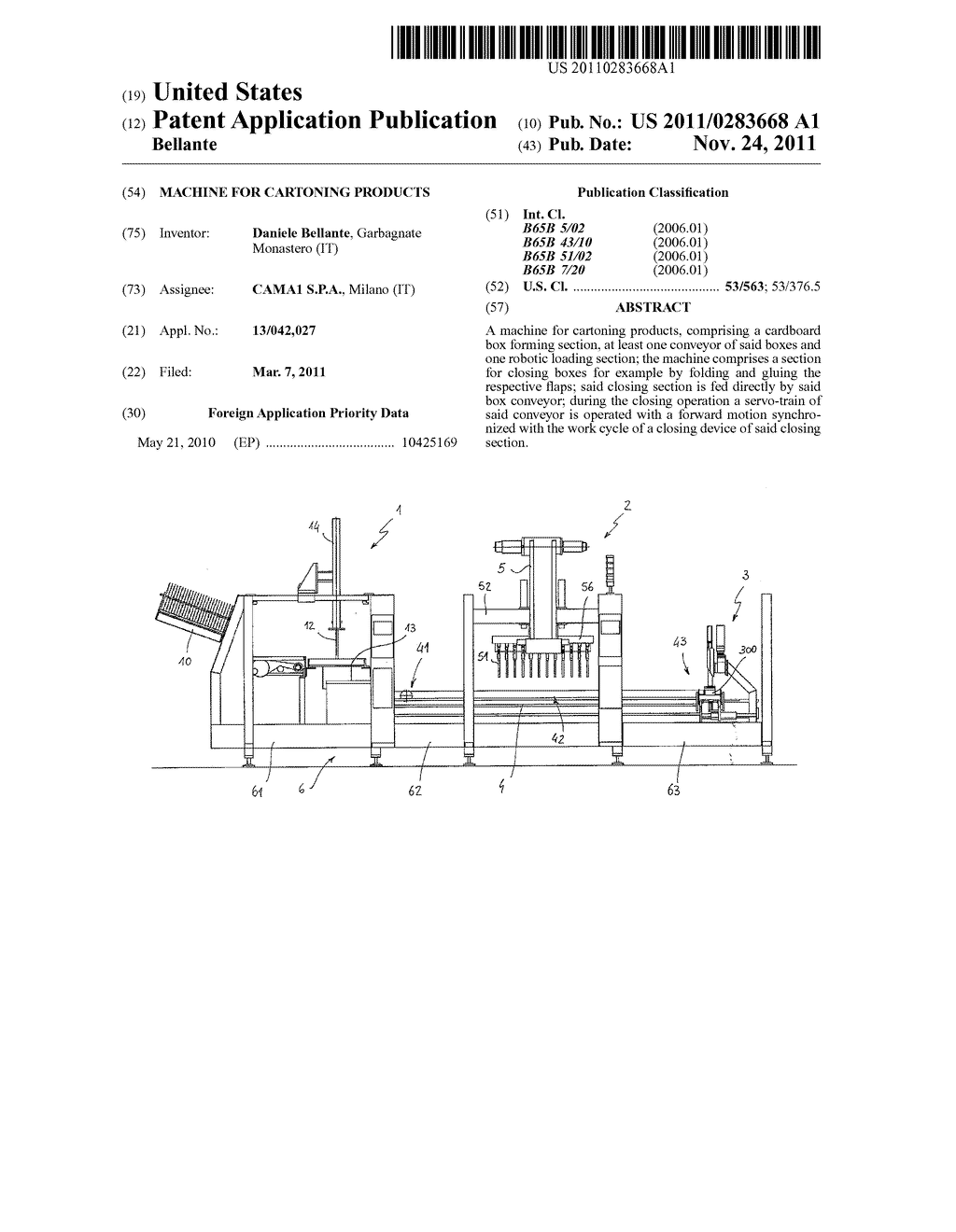 MACHINE FOR CARTONING PRODUCTS - diagram, schematic, and image 01