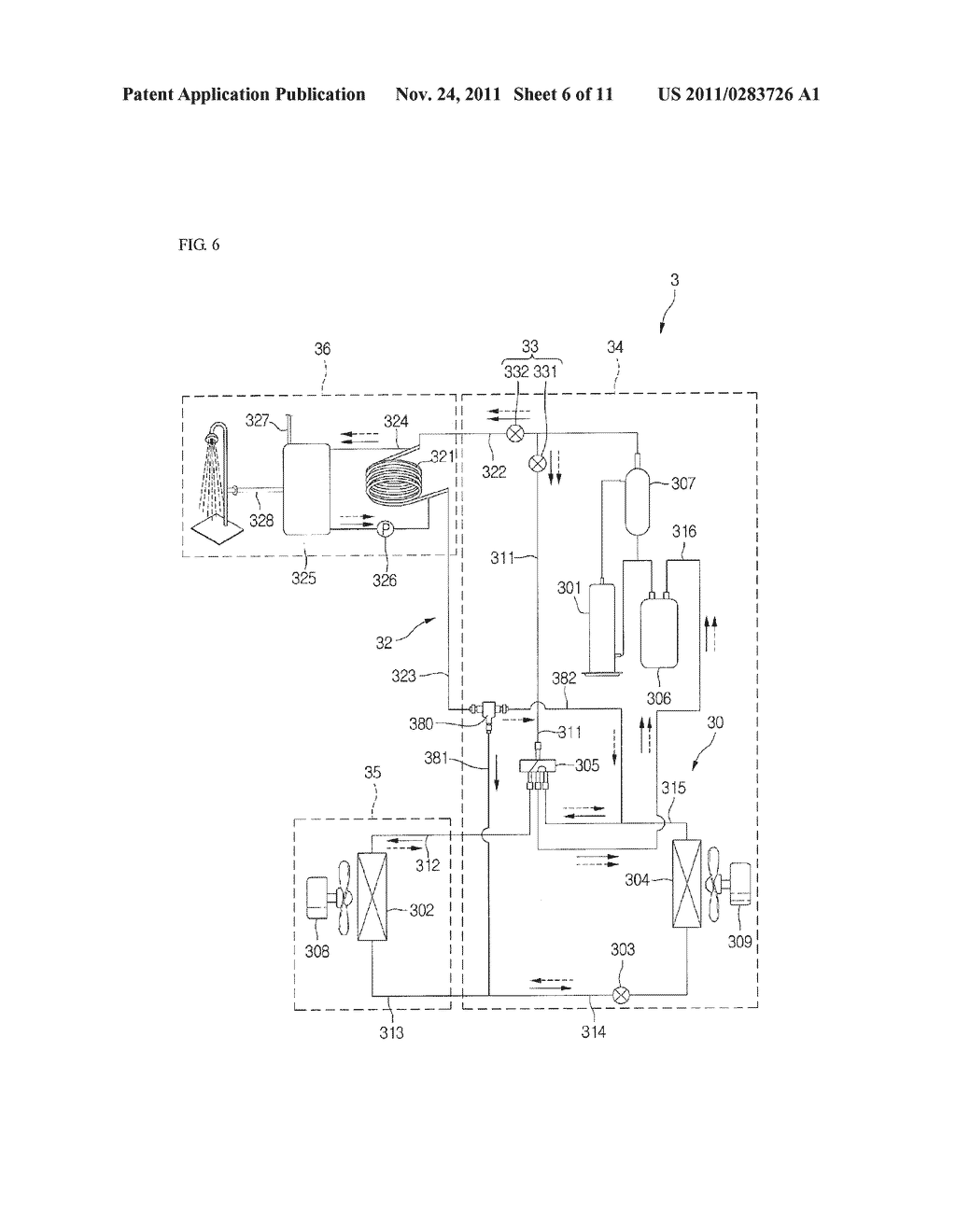 HOT WATER SUPPLY DEVICE ASSOCIATED WITH HEAT PUMP AND METHOD FOR     CONTROLLING THE SAME - diagram, schematic, and image 07
