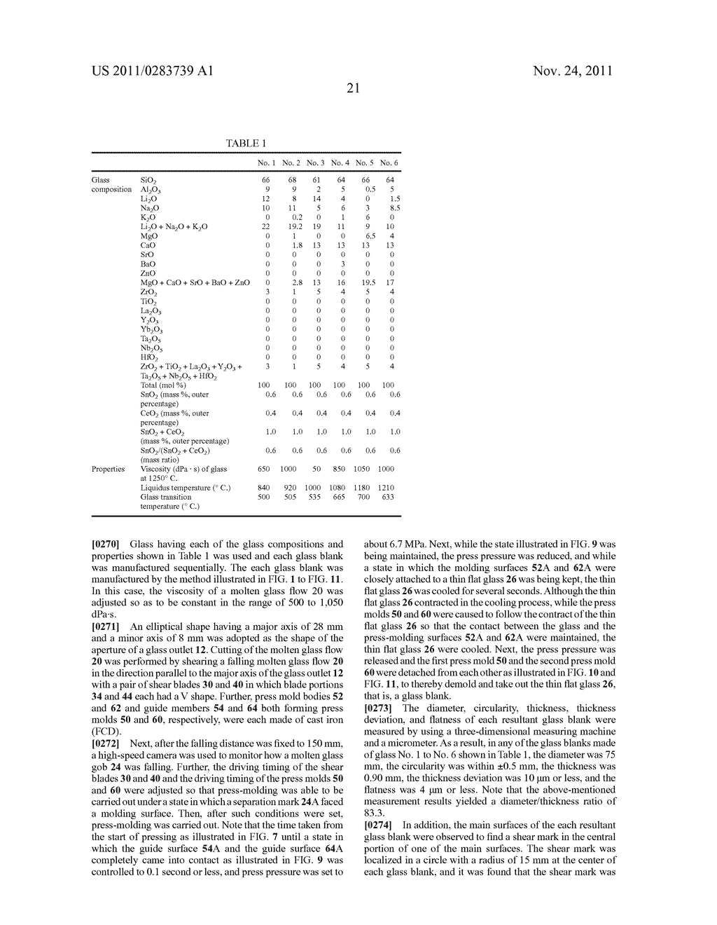 METHOD FOR MANUFACTURING GLASS BLANK, METHOD FOR MANUFACTURING MAGNETIC     RECORDING MEDIUM SUBSTRATE AND METHOD FOR MANUFACTURING MAGNETIC     RECORDING MEDIUM - diagram, schematic, and image 35