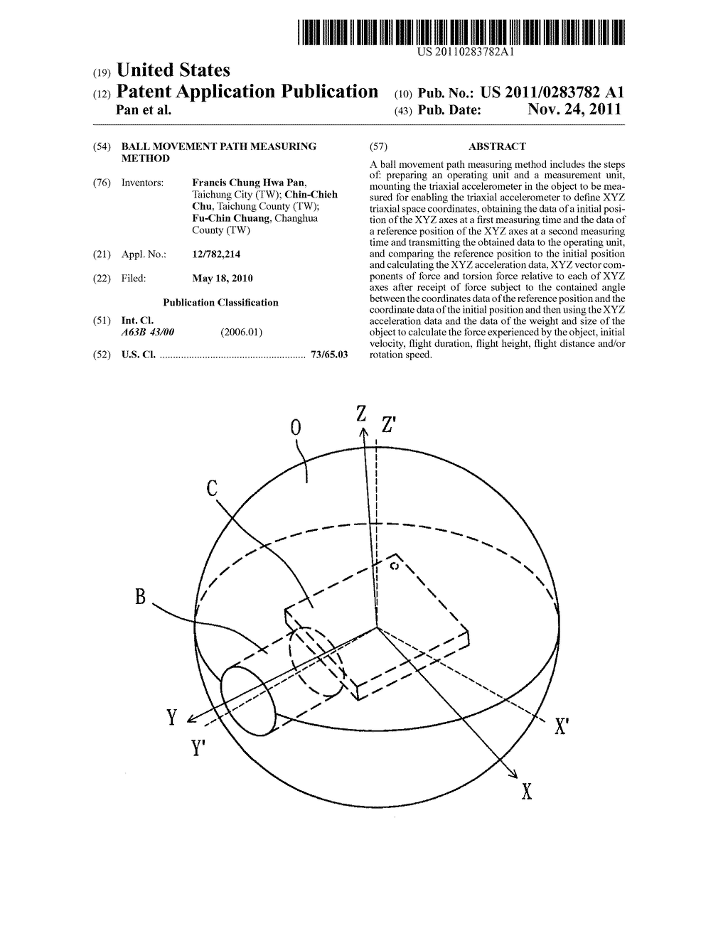 BALL MOVEMENT PATH MEASURING METHOD - diagram, schematic, and image 01