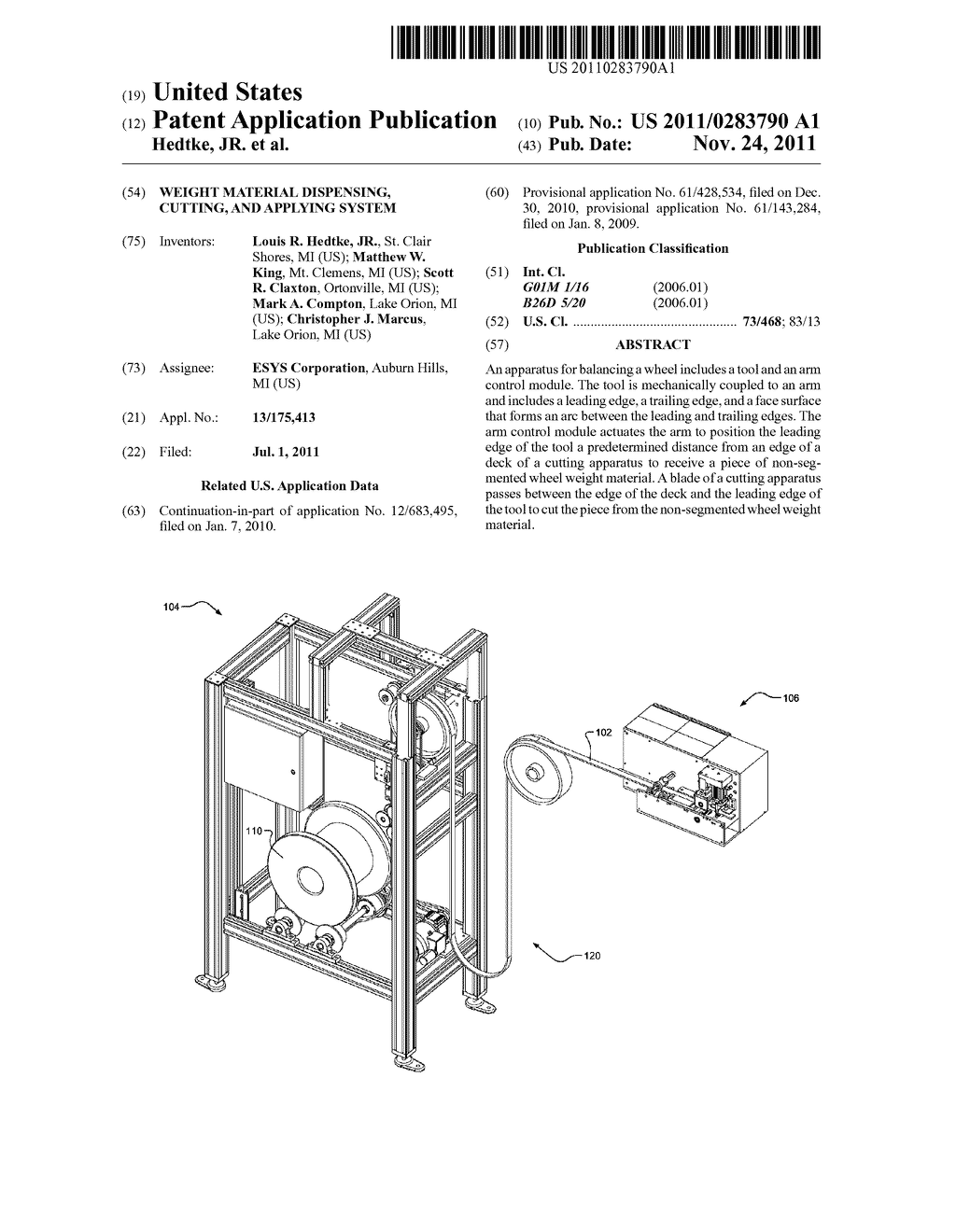 Weight Material Dispensing, Cutting, And Applying System - diagram, schematic, and image 01