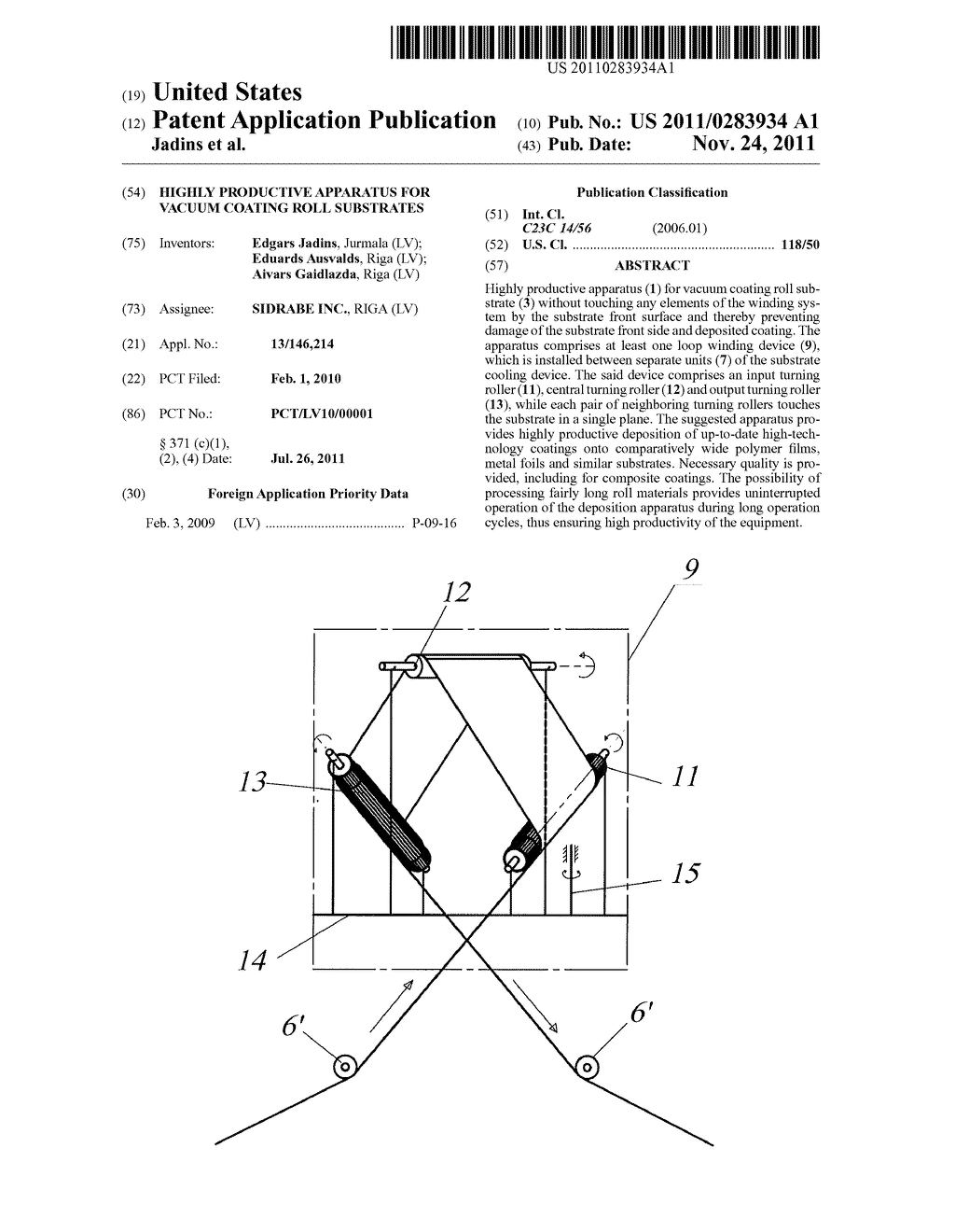 HIGHLY PRODUCTIVE APPARATUS FOR VACUUM COATING ROLL SUBSTRATES - diagram, schematic, and image 01