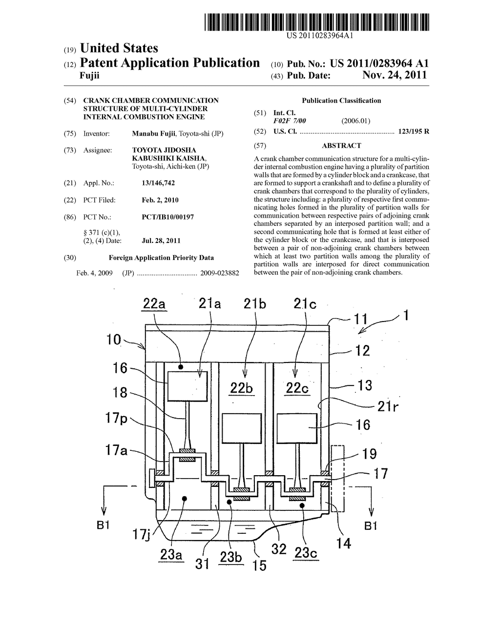 CRANK CHAMBER COMMUNICATION STRUCTURE OF MULTI-CYLINDER INTERNAL     COMBUSTION ENGINE - diagram, schematic, and image 01