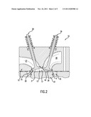 INTERNAL COMBUSTION ENGINE HAVING COMBUSTION CHAMBER WITH BLENDED     HEMISPHERICAL AND PENT-ROOF PORTIONS diagram and image