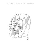 INTERNAL COMBUSTION ENGINE HAVING COMBUSTION CHAMBER WITH BLENDED     HEMISPHERICAL AND PENT-ROOF PORTIONS diagram and image