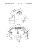 Device and method for changing the rotational angle position of a     pneumatic tire on a wheel rim diagram and image