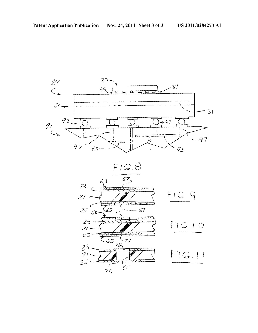 POWER CORE FOR USE IN CIRCUITIZED SUBSTRATE AND METHOD OF MAKING SAME - diagram, schematic, and image 04