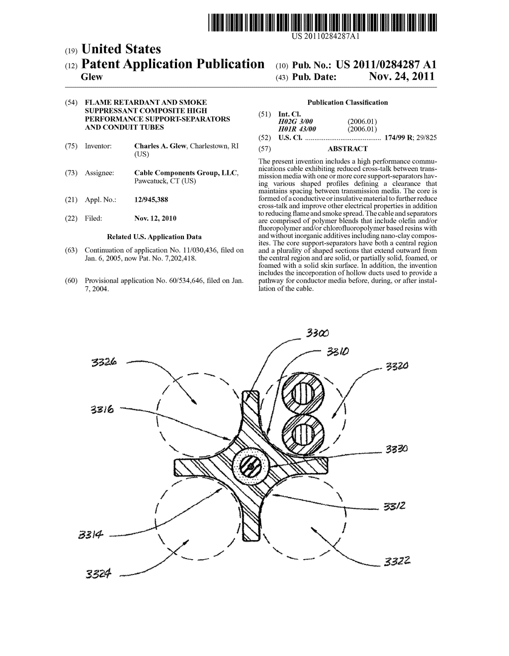 Flame Retardant and Smoke Suppressant Composite High Performance     Support-Separators and Conduit Tubes - diagram, schematic, and image 01