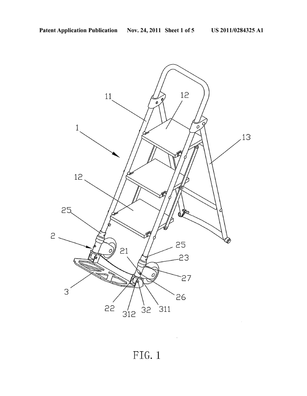 Ladder Assembly Having The Function of a Carrier - diagram, schematic, and image 02