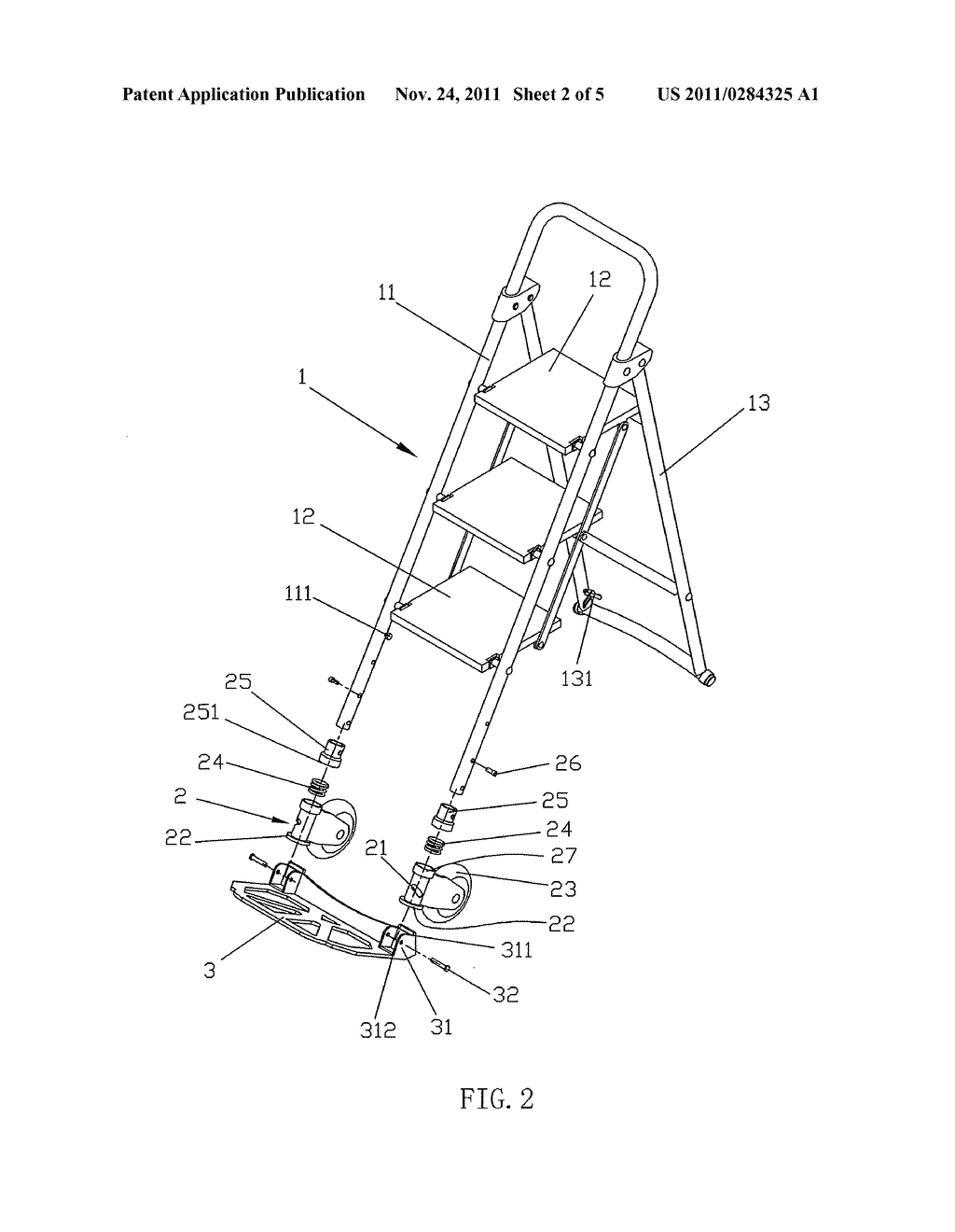 Ladder Assembly Having The Function of a Carrier - diagram, schematic, and image 03