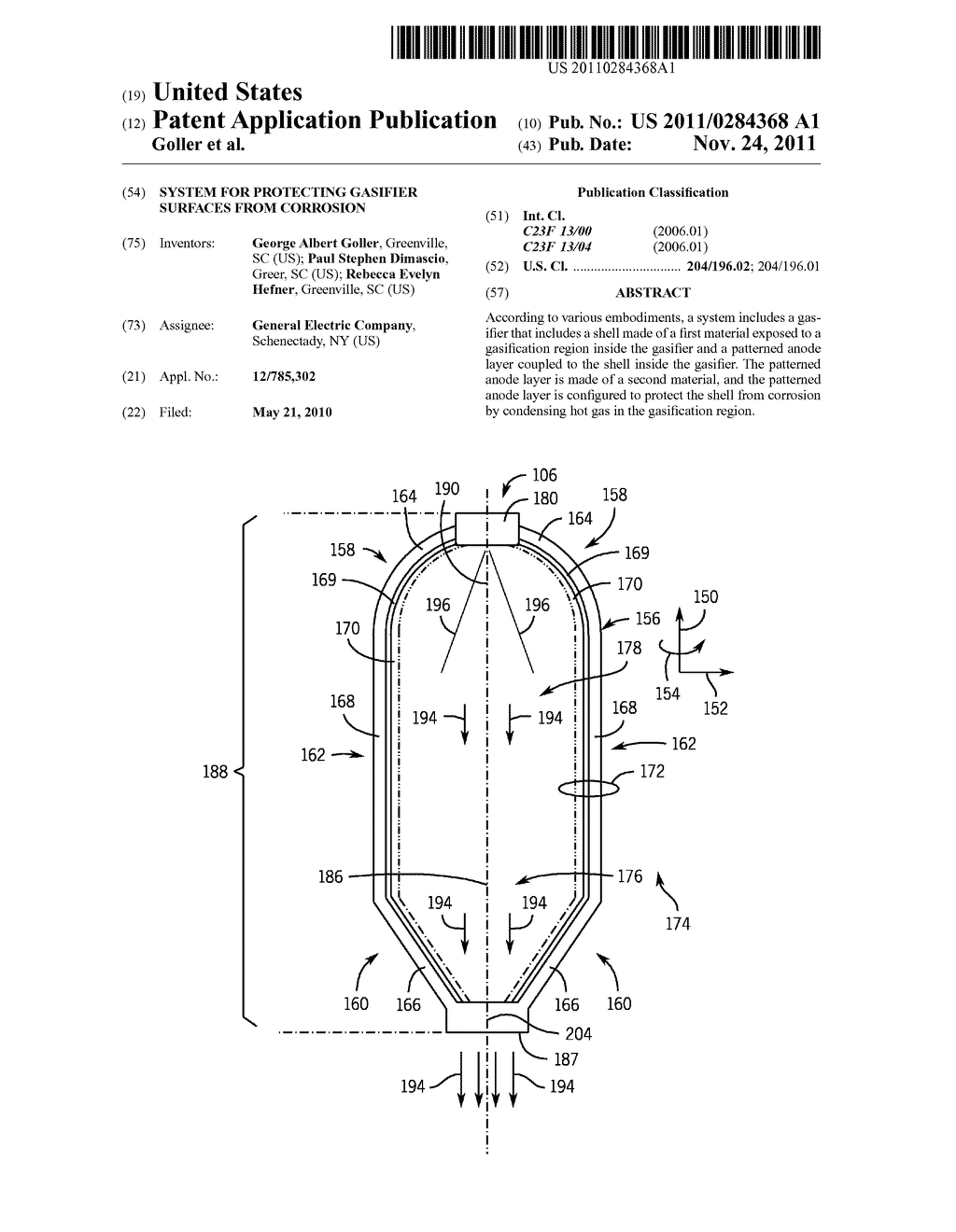 SYSTEM FOR PROTECTING GASIFIER SURFACES FROM CORROSION - diagram, schematic, and image 01