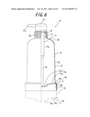 SYNTHETIC RESIN CONTAINER HAVING INVERTED, FOLDED BACK BOTTOM WALL diagram and image