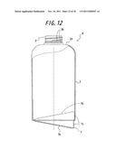 SYNTHETIC RESIN CONTAINER HAVING INVERTED, FOLDED BACK BOTTOM WALL diagram and image