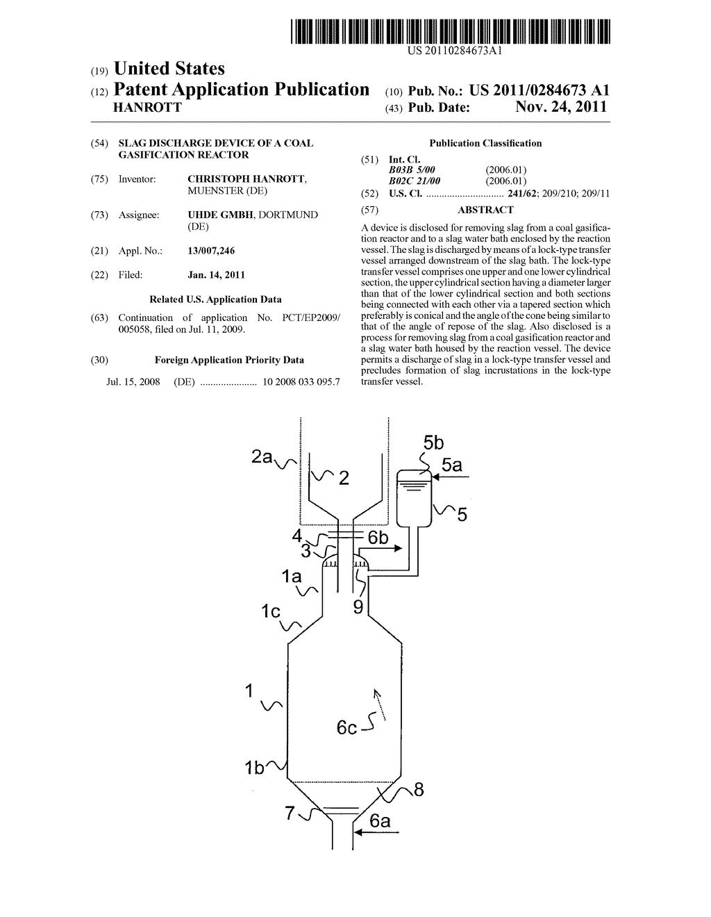 Slag Discharge Device of a Coal Gasification Reactor - diagram, schematic, and image 01