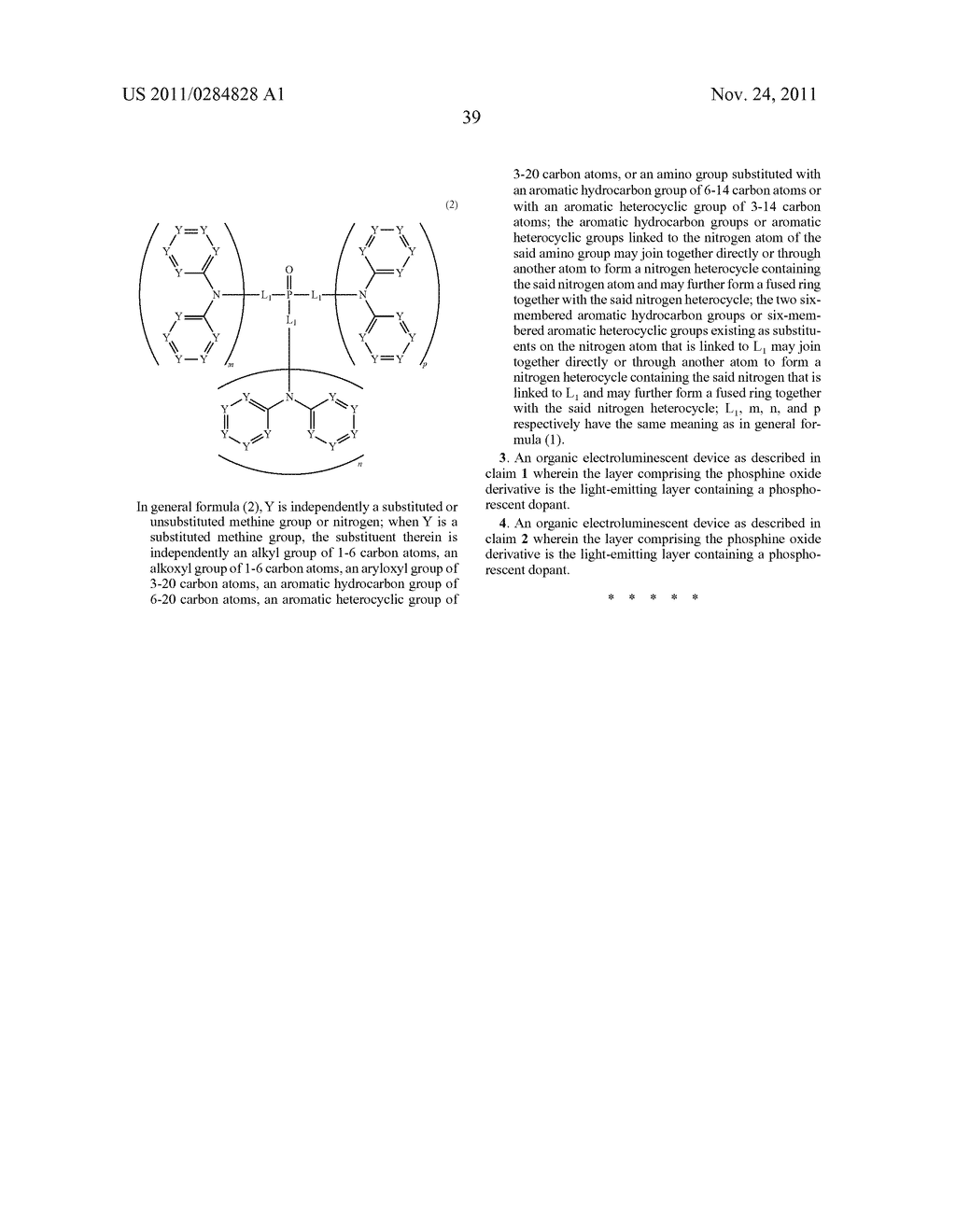 ORGANIC ELECTROLUMINESCENT DEVICE - diagram, schematic, and image 41