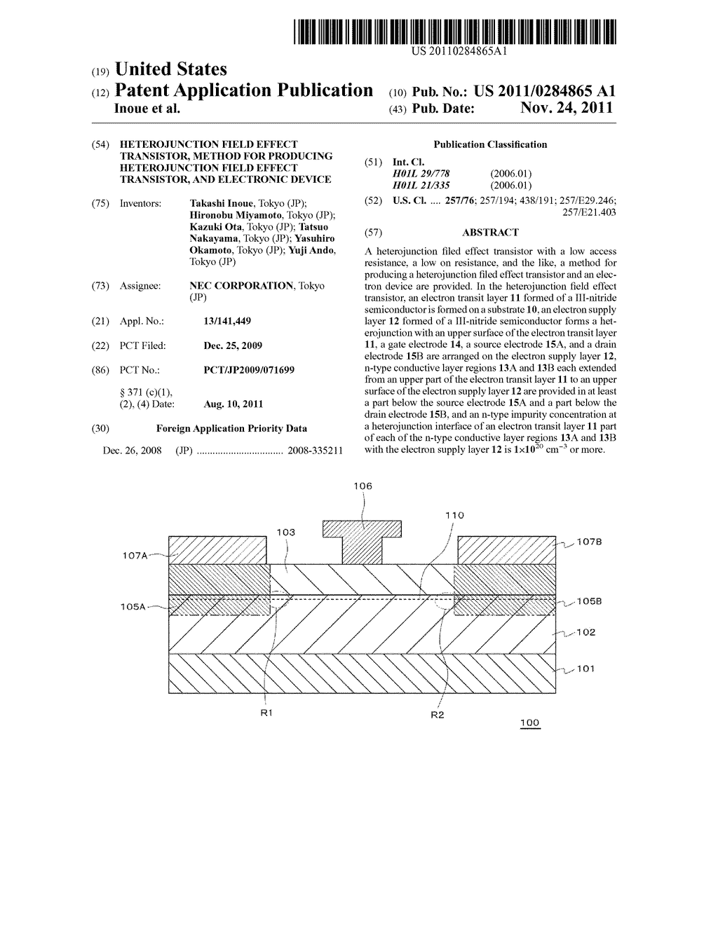 HETEROJUNCTION FIELD EFFECT TRANSISTOR, METHOD FOR PRODUCING     HETEROJUNCTION FIELD EFFECT TRANSISTOR, AND ELECTRONIC DEVICE - diagram, schematic, and image 01