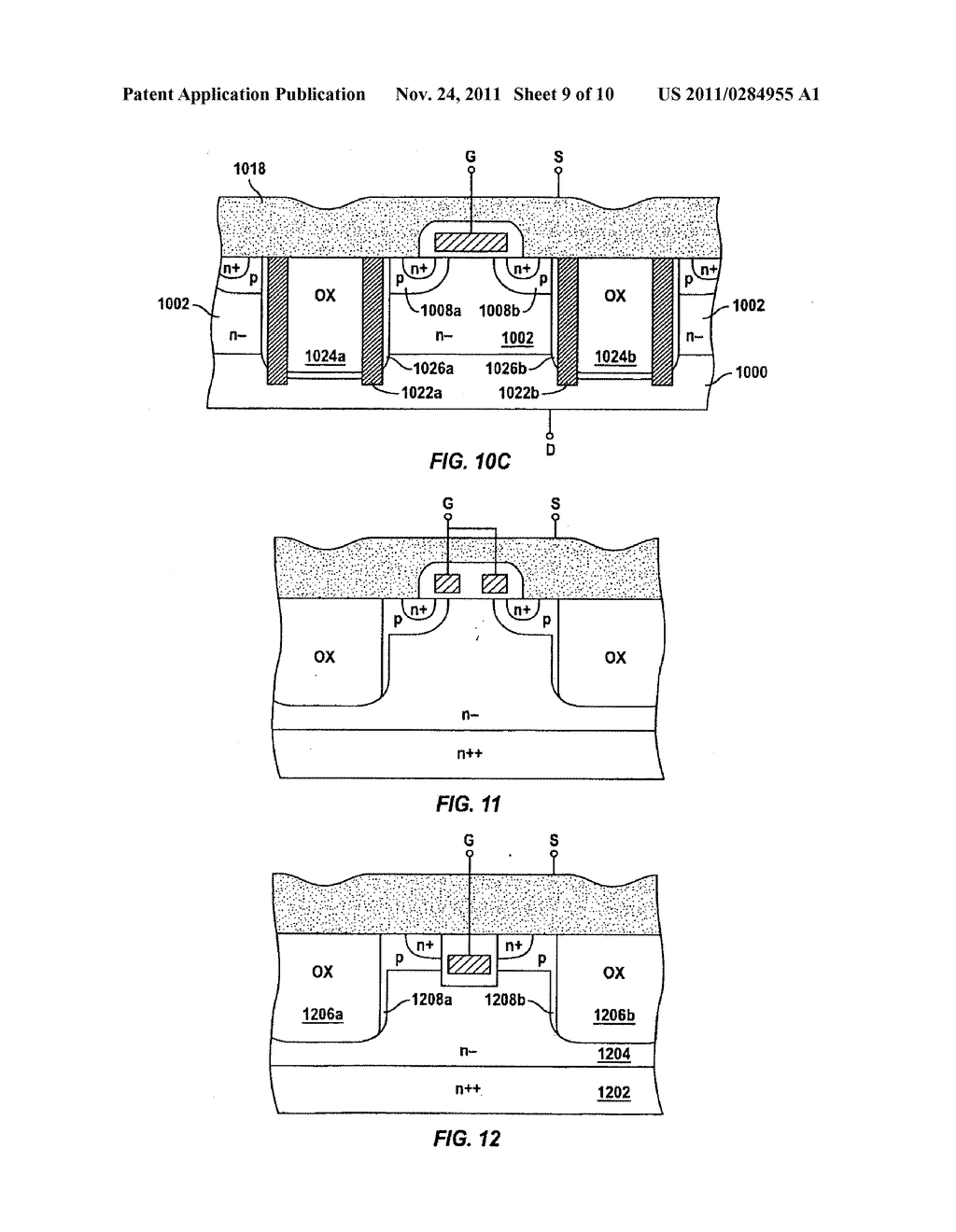 FIELD EFFECT TRANSISTOR WITH TRENCH FILLED WITH INSULATING MATERIAL AND     STRIPS OF SEMI-INSULATING MATERIAL ALONG TRENCH SIDEWALLS - diagram, schematic, and image 10