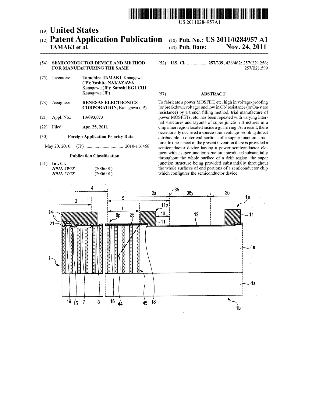 SEMICONDUCTOR DEVICE AND METHOD FOR MANUFACTURING THE SAME - diagram, schematic, and image 01