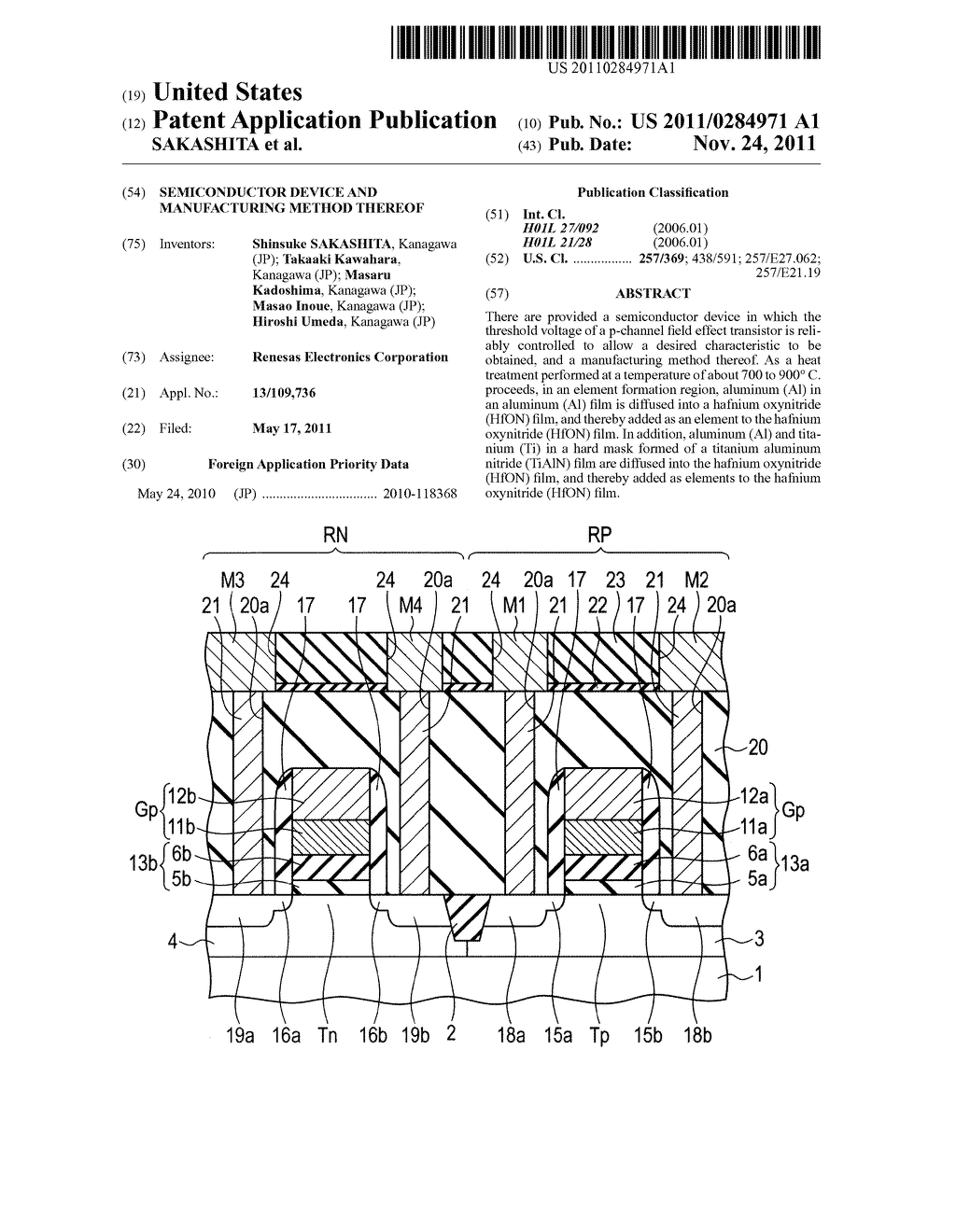 SEMICONDUCTOR DEVICE AND MANUFACTURING METHOD THEREOF - diagram, schematic, and image 01