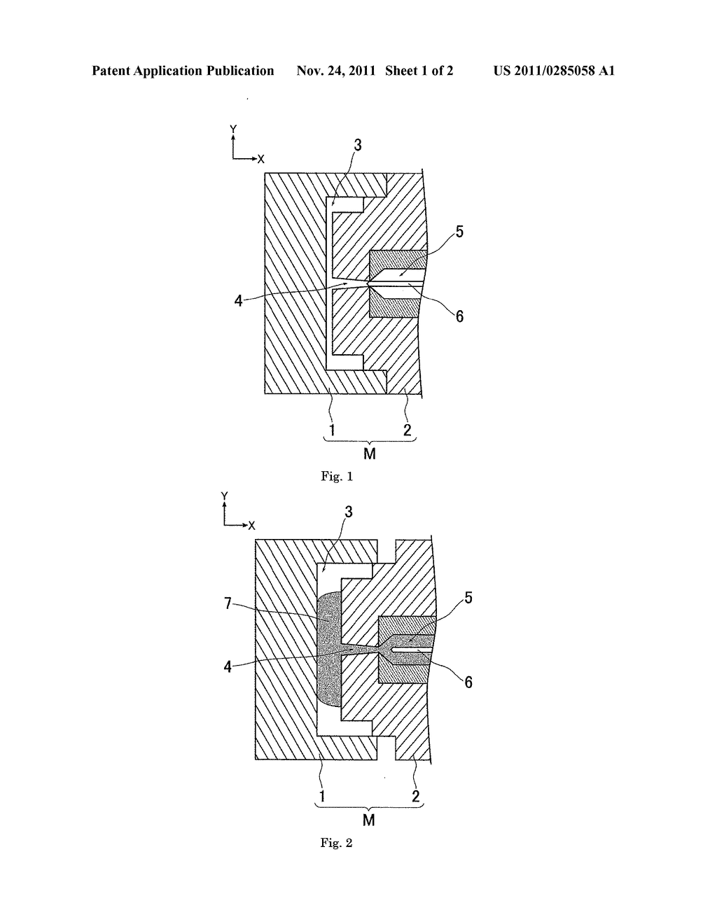 METHOD FOR PRODUCING A MOLDED ARTICLE OF AN ORGANIC FIBER-REINFORCED     POLYOLEFIN RESIN - diagram, schematic, and image 02