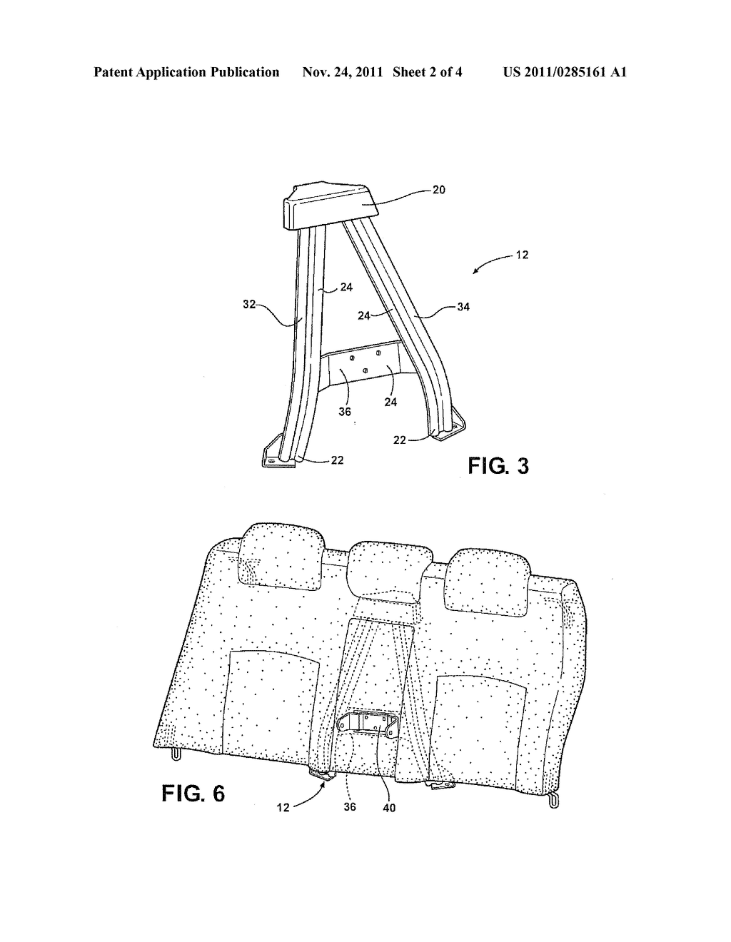 SEAT BACK ASSEMBLY WITH INTEGRAL REINFORCEMENT STRUCTURE - diagram, schematic, and image 03