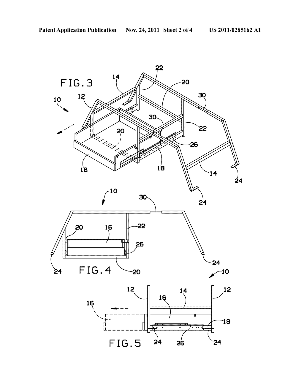 RACK WITH RETRACTABLE DRAWERS FOR THE BED OF A PICK-UP TRUCK - diagram, schematic, and image 03