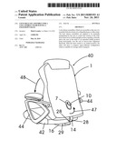 Lock release assembly for a collapsible chair having a fold-down back diagram and image