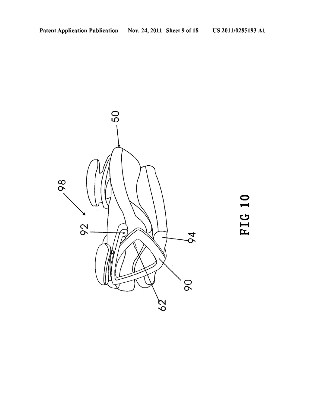 Lock release assembly for a collapsible chair having a fold-down back - diagram, schematic, and image 10