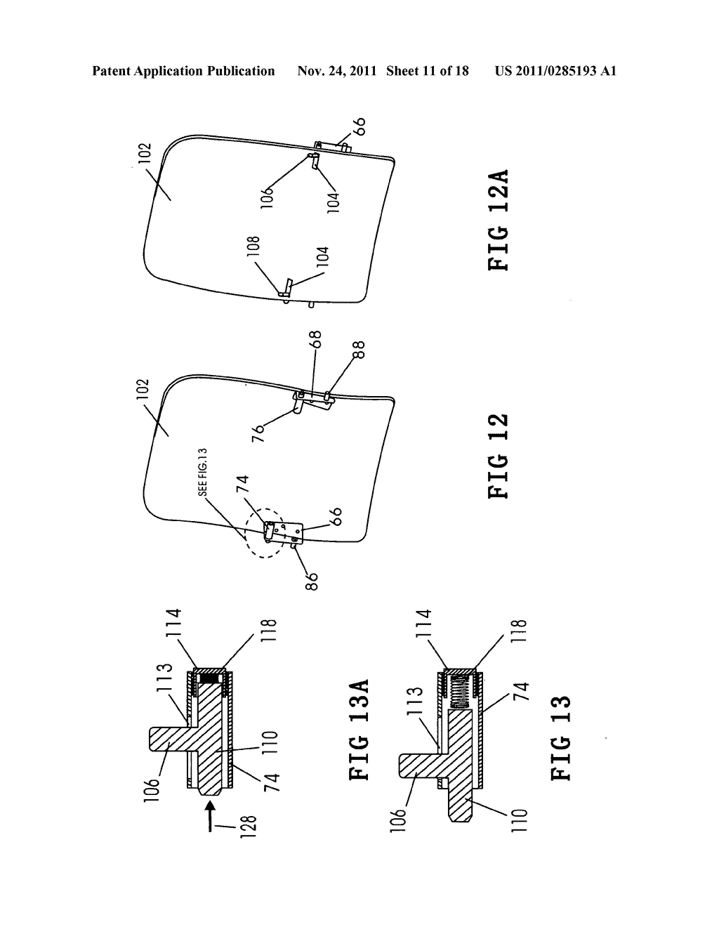 Lock release assembly for a collapsible chair having a fold-down back - diagram, schematic, and image 12