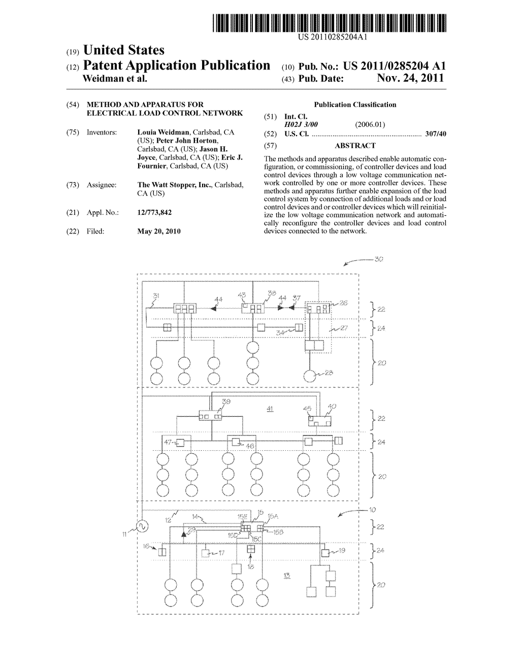 Method and apparatus for electrical load control network - diagram, schematic, and image 01