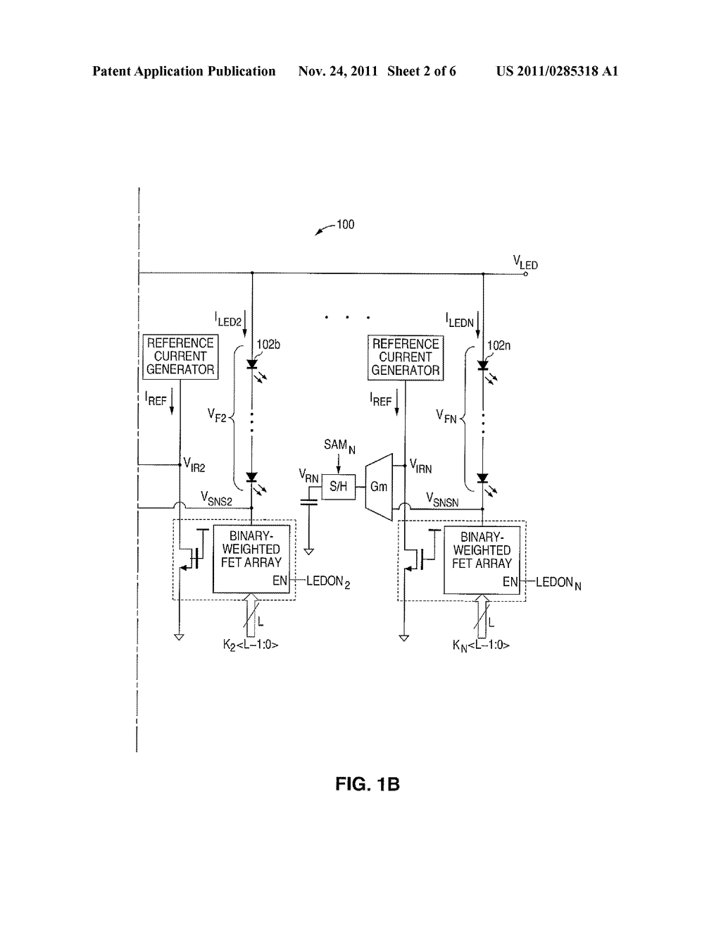 Compact and efficient driver for multiple light emitting diodes (LEDs) - diagram, schematic, and image 03