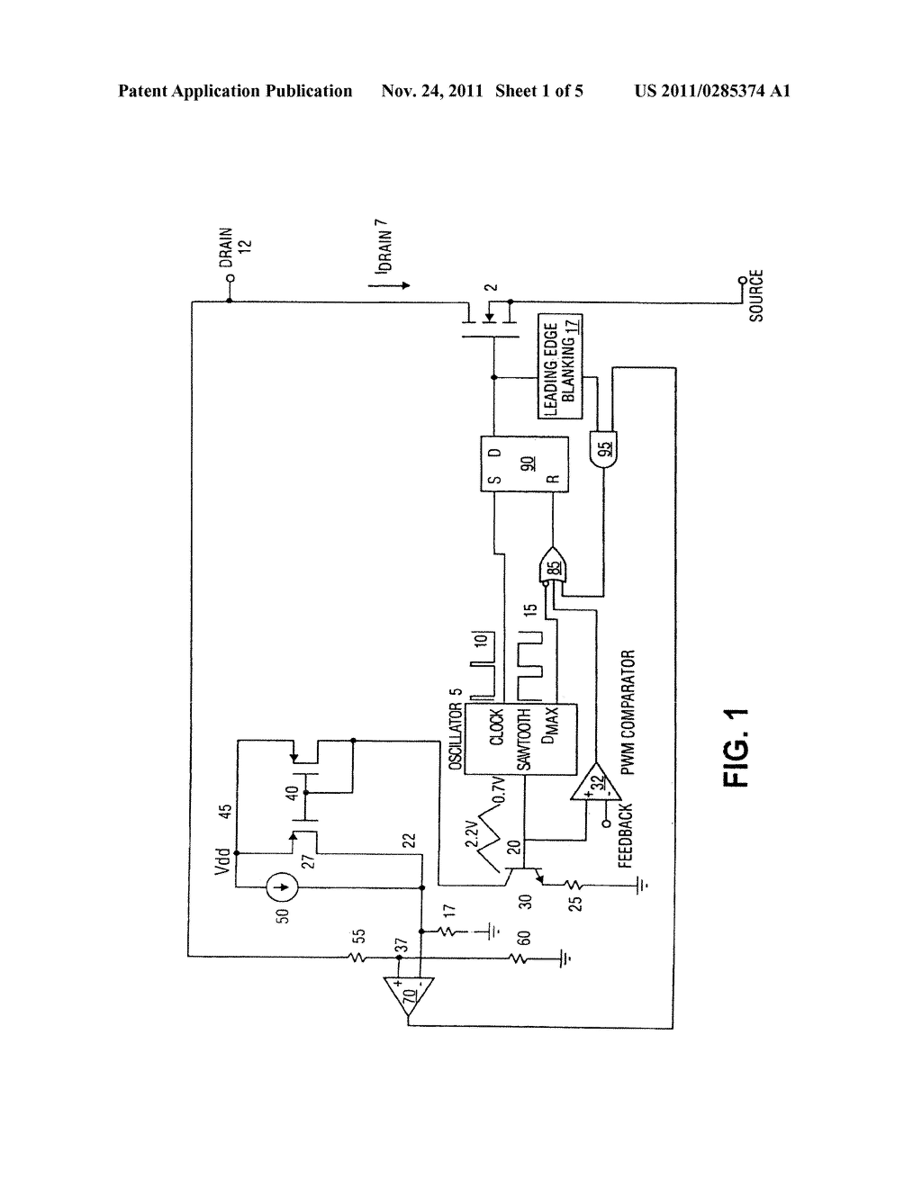 METHOD AND APPARATUS FOR MAINTAINING A CONSTANT LOAD CURRENT WITH LINE     VOLTAGE IN A SWITCH MODE POWER SUPPLY - diagram, schematic, and image 02