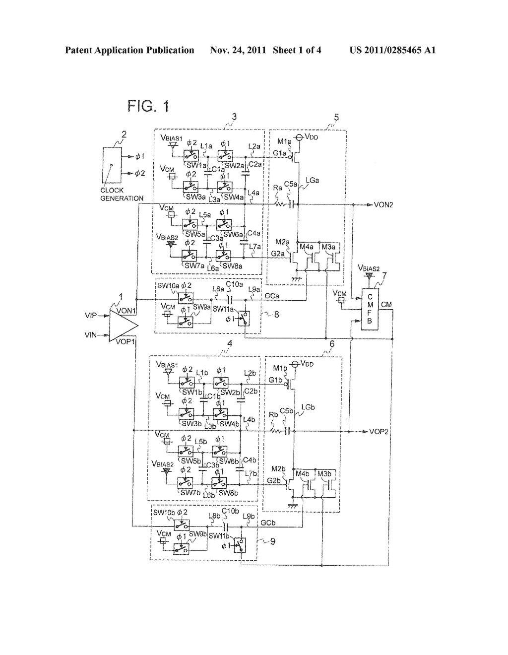 OPERATIONAL AMPLIFIER HAVING A COMMON MODE FEEDBACK CIRCUIT PORTION - diagram, schematic, and image 02