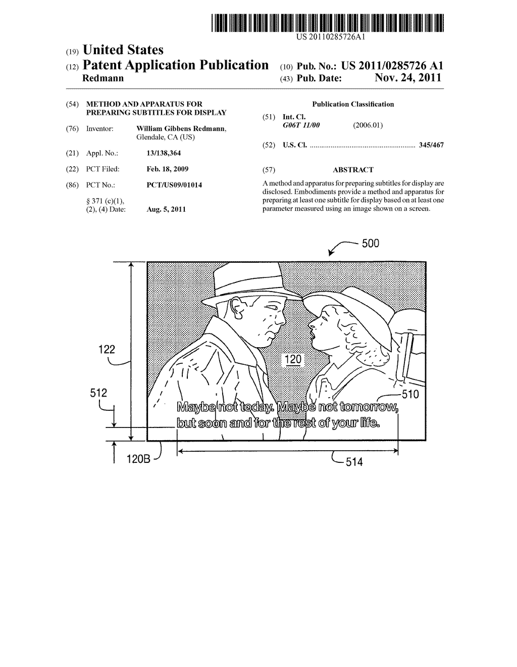 Method and apparatus for preparing subtitles for display - diagram, schematic, and image 01