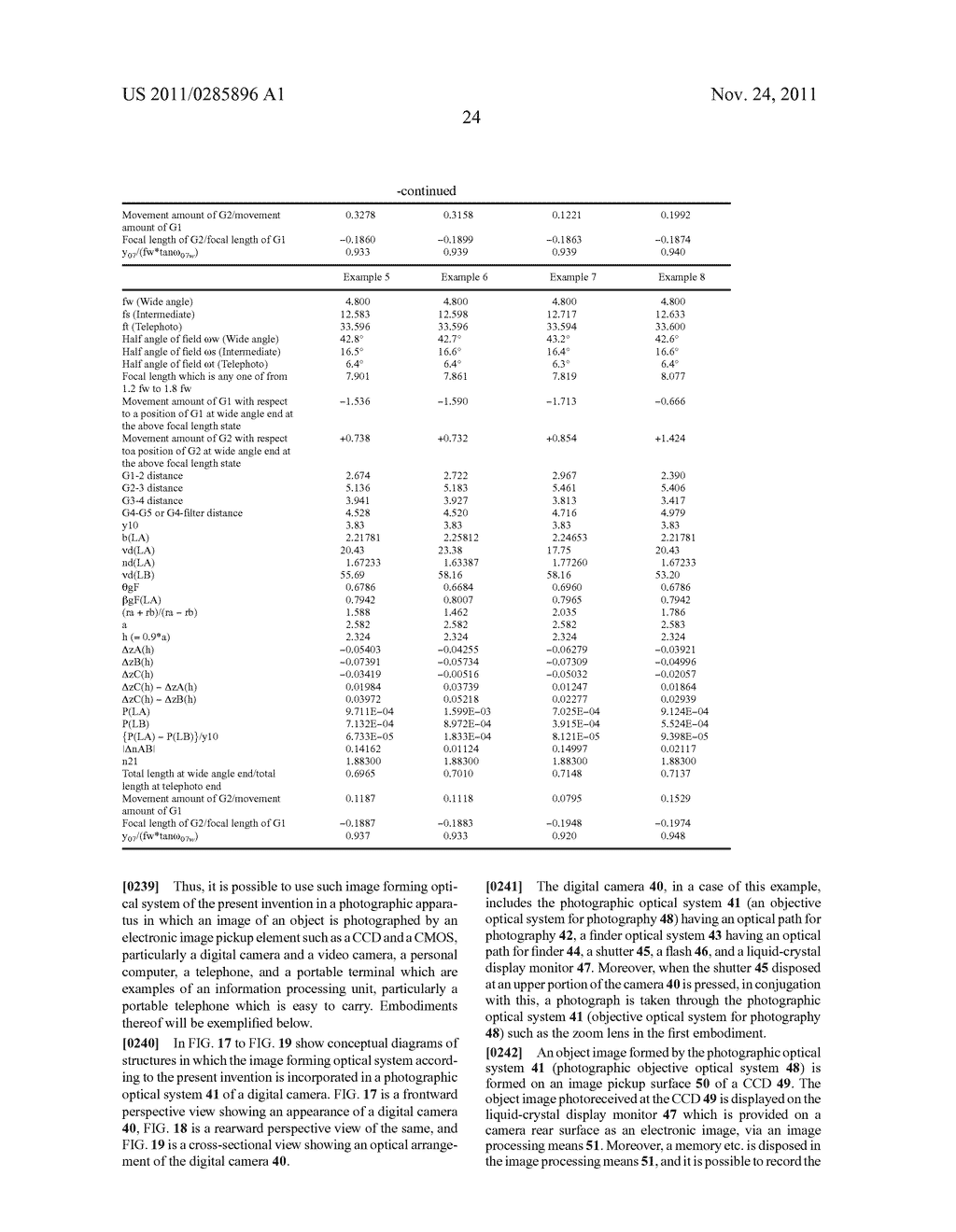 Image forming optical system and electronic image pickup apparatus using     the same - diagram, schematic, and image 48