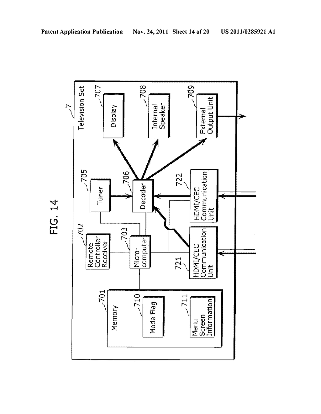 VIDEO/SOUND OUTPUT DEVICE AND EXTERNAL SPEAKER CONTROL DEVICE - diagram, schematic, and image 15