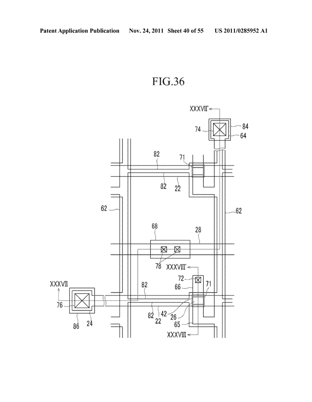 LIQUID CRYSTAL DISPLAY INCLUDING A SPACER ELEMENT AND METHOD FOR     FABRICATING THE SAME - diagram, schematic, and image 41
